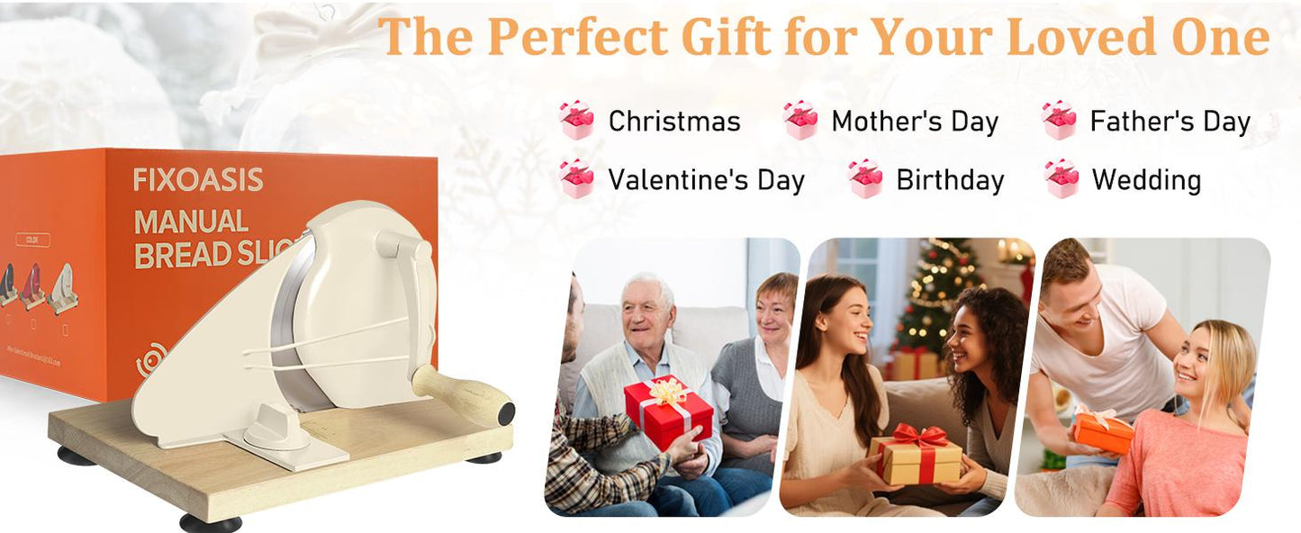 [Upgraded Version] Manual Bread Slicer, Thickness Adjustable