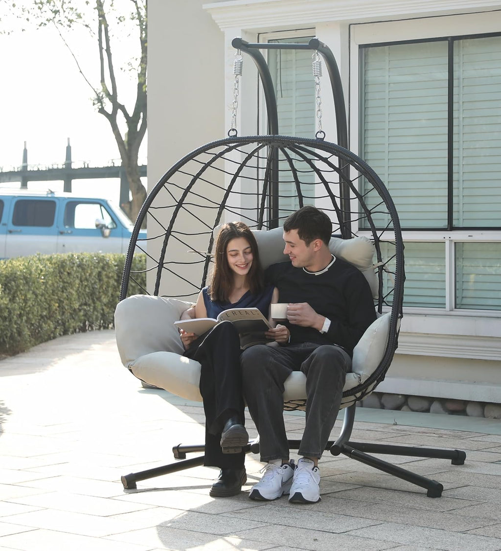 💕 Outdoor Hanging Loveseat – Space-Saving & Stylish